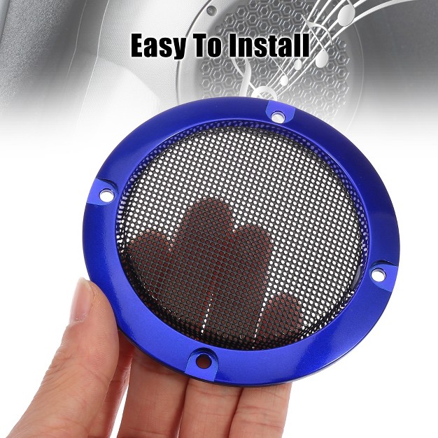 Unique Bargains Vehicle Audio Speaker Cover Mesh Subwoofer Horn Guard Decorative Circle Grille Protector