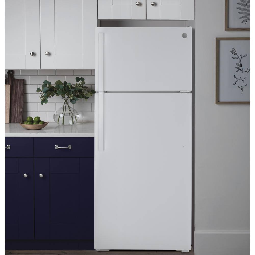 GE 15.6 cu. ft. Top Freezer Refrigerator in White GTS16DTNRWW