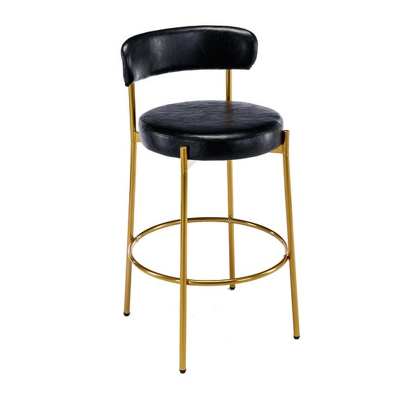 37.8 Inch Modern PU Bar Stool Height Stool Dining Chairs Set of 2