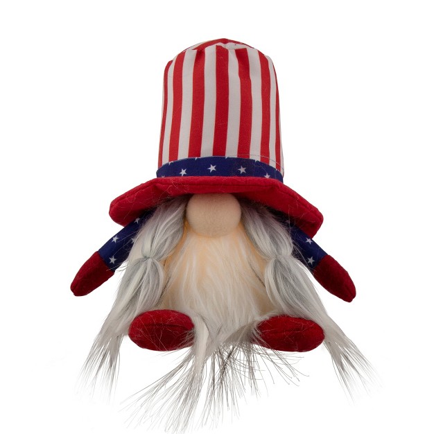 Lighted Americana Girl 4th Of July Patriotic Gnome