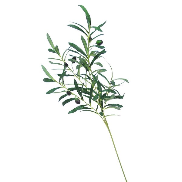 Set of 6 Artificial Olive Leaf Stem Plant Greenery Foliage Spray Branch 35in