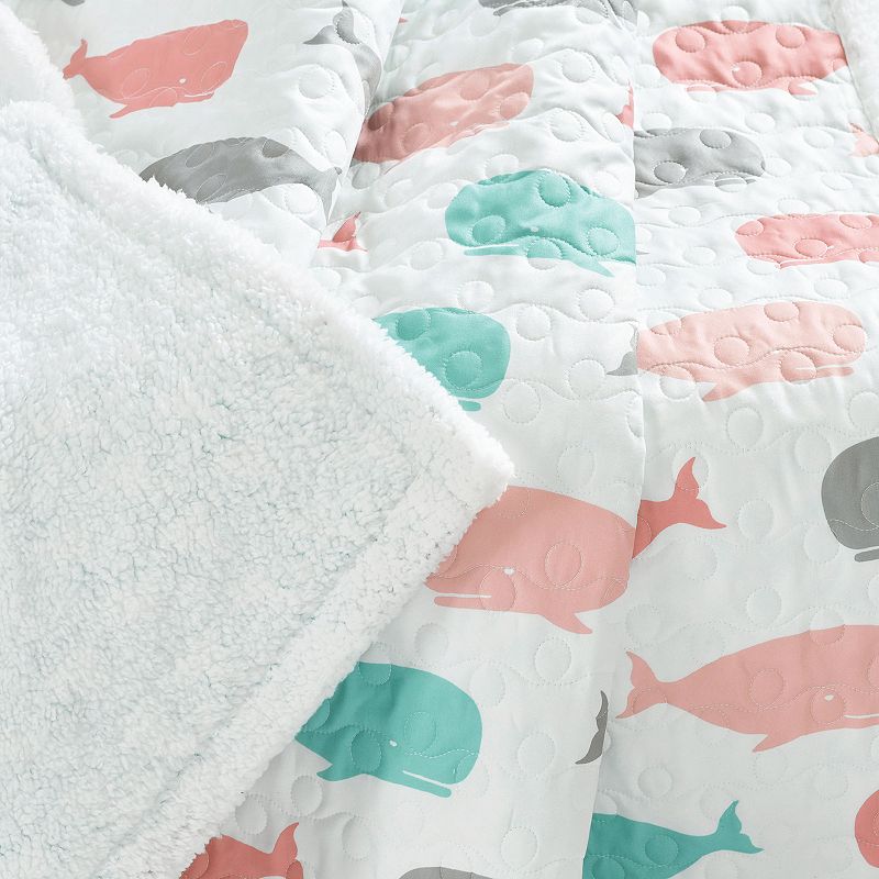 Lush Decor Whale Reversible Sherpa Throw