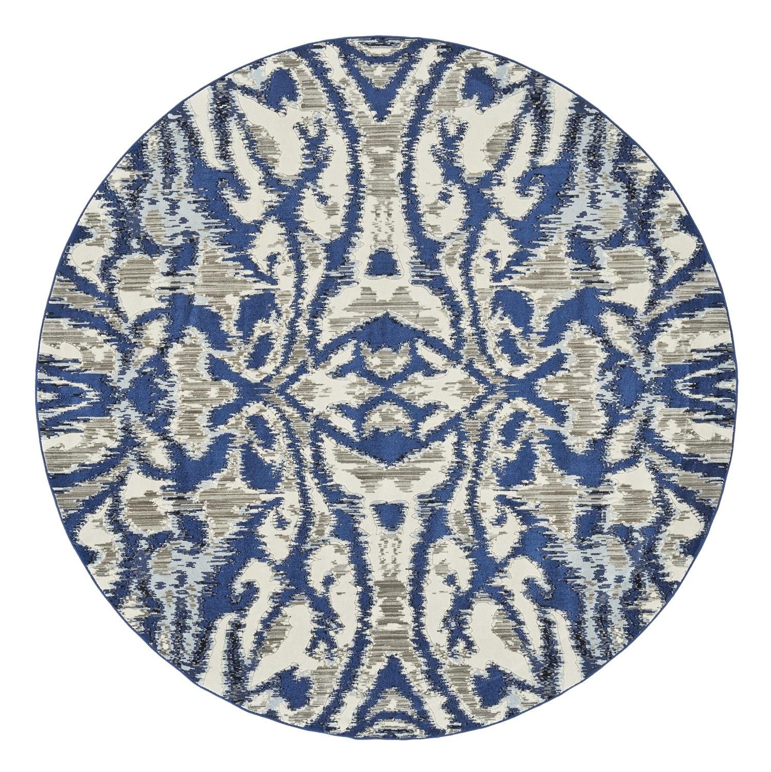 Carini Blue and Taupe Rug by BD Fine