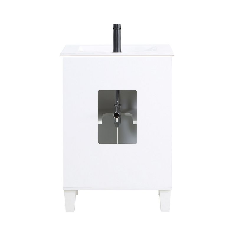 MANHATTAN COMFORT Hyde Bathroom Vanity Sink Floor Decor