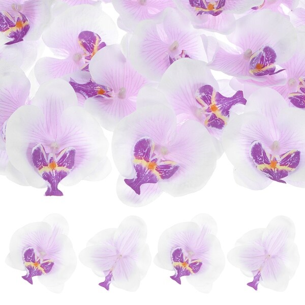 20Pcs Silk Faux Artificial Orchid Flower Heads Petals Decor