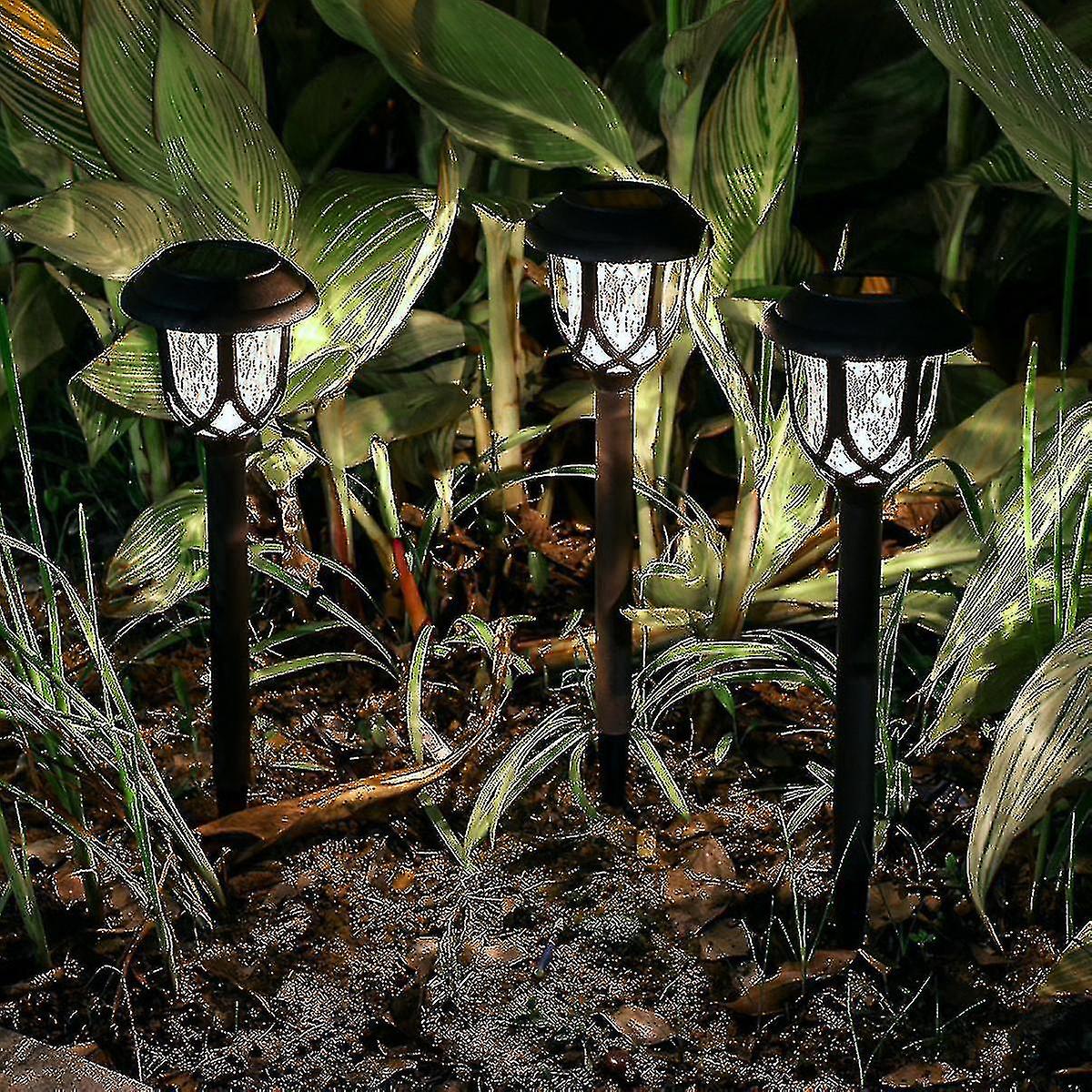 2pcs Solar Pathway Lights - Led Solar Garden Lights， Waterproof Solar Lights Outdoor Decorative， Solar Landscape Lights For Walkway Yard Patio Drivewa