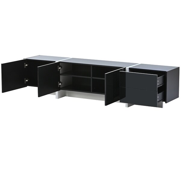 Rectangle Design TV Stand; Unique Style TV Console Table for TVs Up to 80