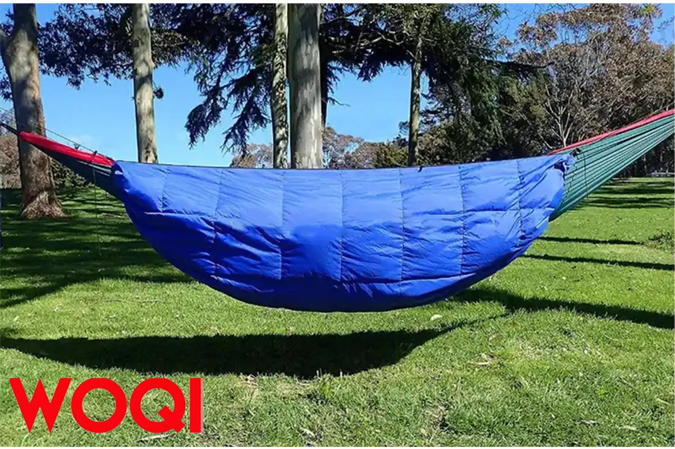 WOQI Outdoor  Lightweight Backpacking  Hiking Camping 3 Season Mummy Sleeping Bag with hammock  Compression Bag