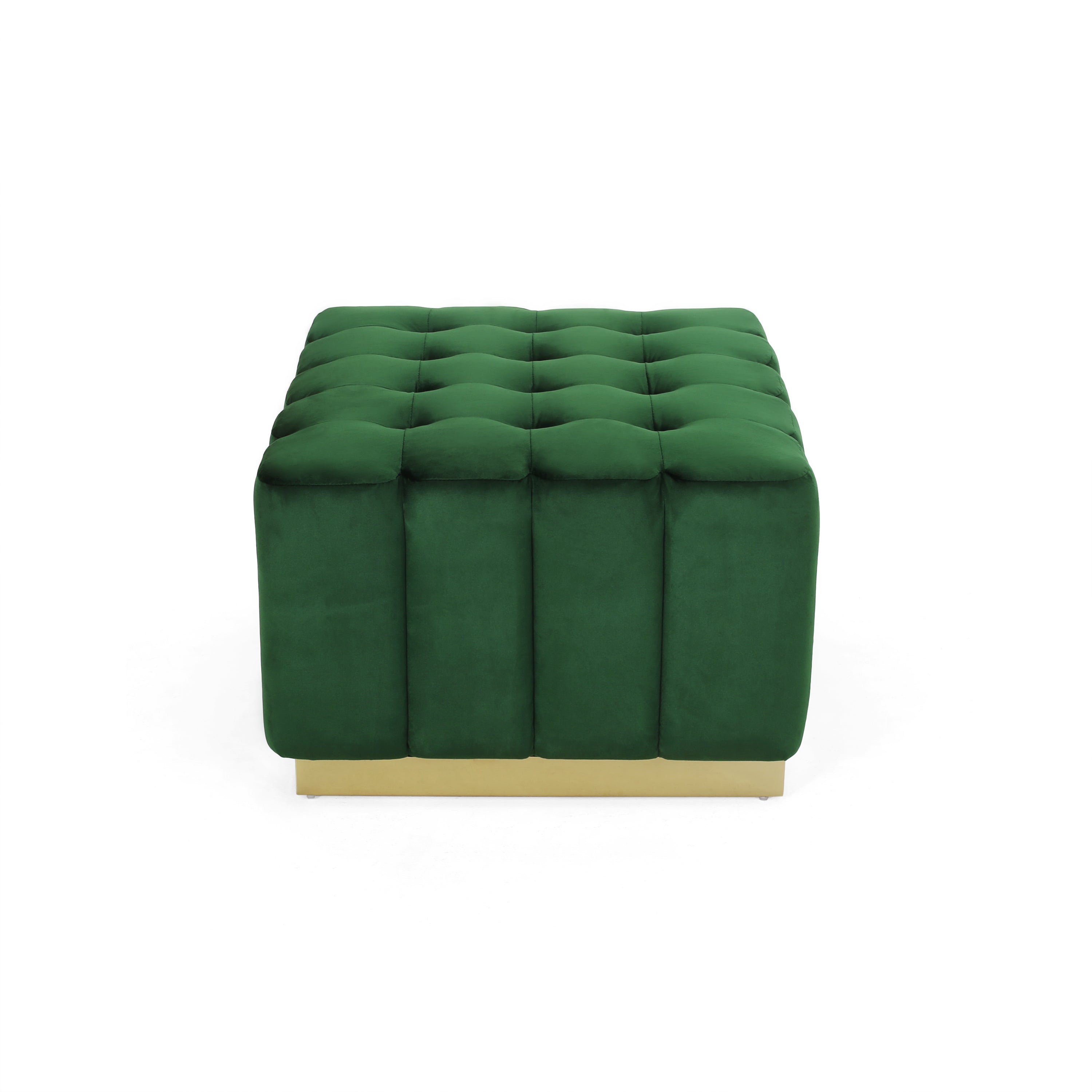 Fairfax Modern Glam Velvet Tufted Ottoman