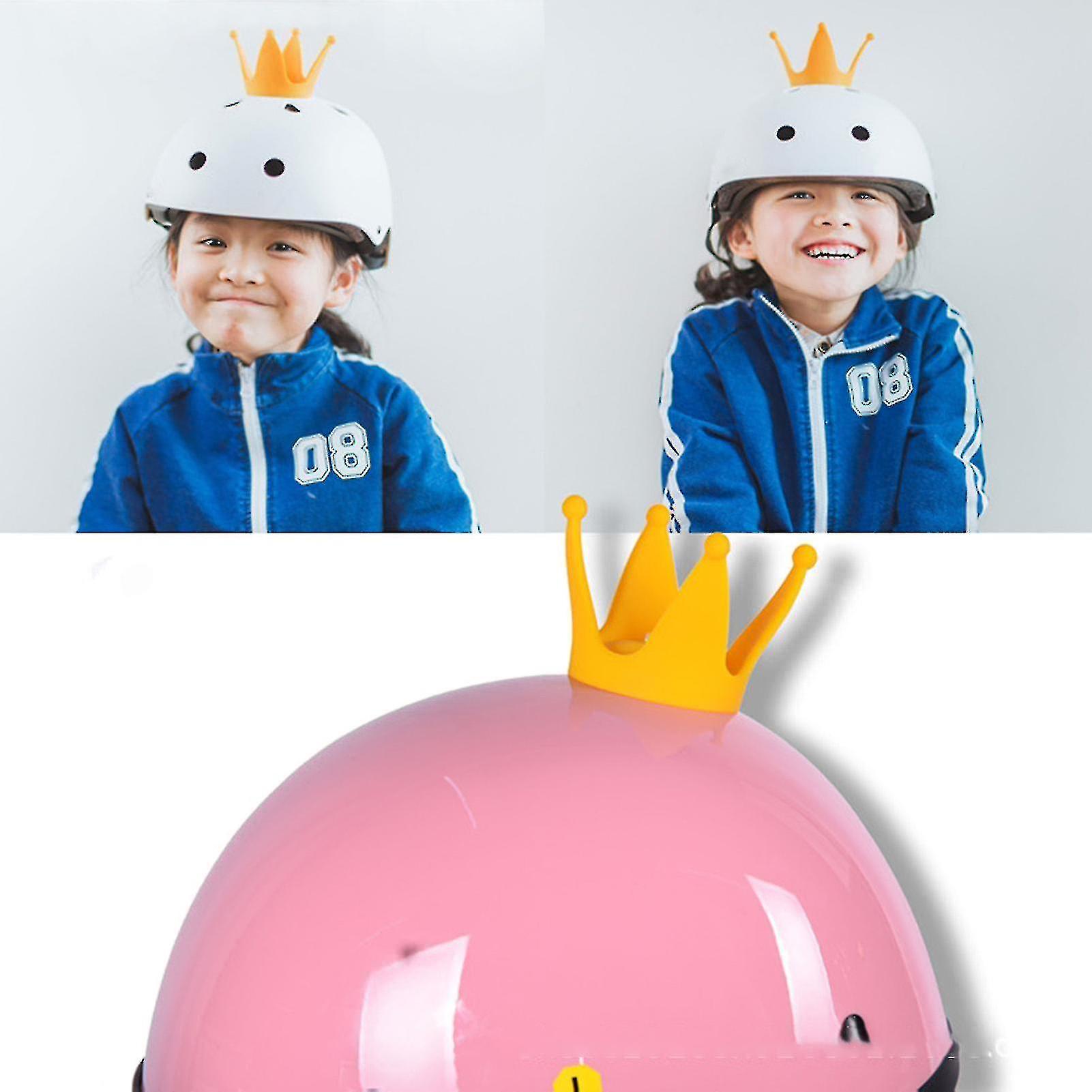 Helmet Crown Decor With Suction Cup Silicone Cute Motorcycle Helmet Crown For Kids