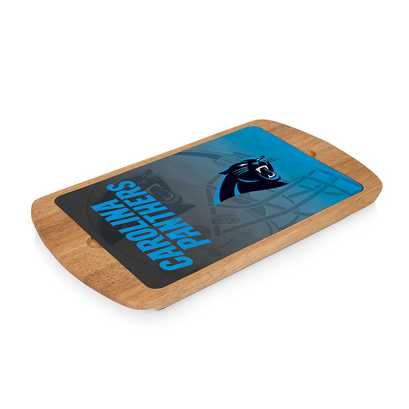 Picnic Time Carolina Panthers Billboard Glass Top Serving Tray