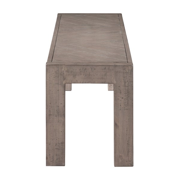 The Gray Barn Aubree Reclaimed Wood Weathered Gray Dining Bench