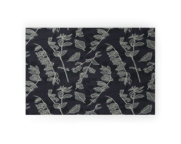 Mareike Boehmer Sketched Nature Branches Looped Vinyl Welcome Mat Society6