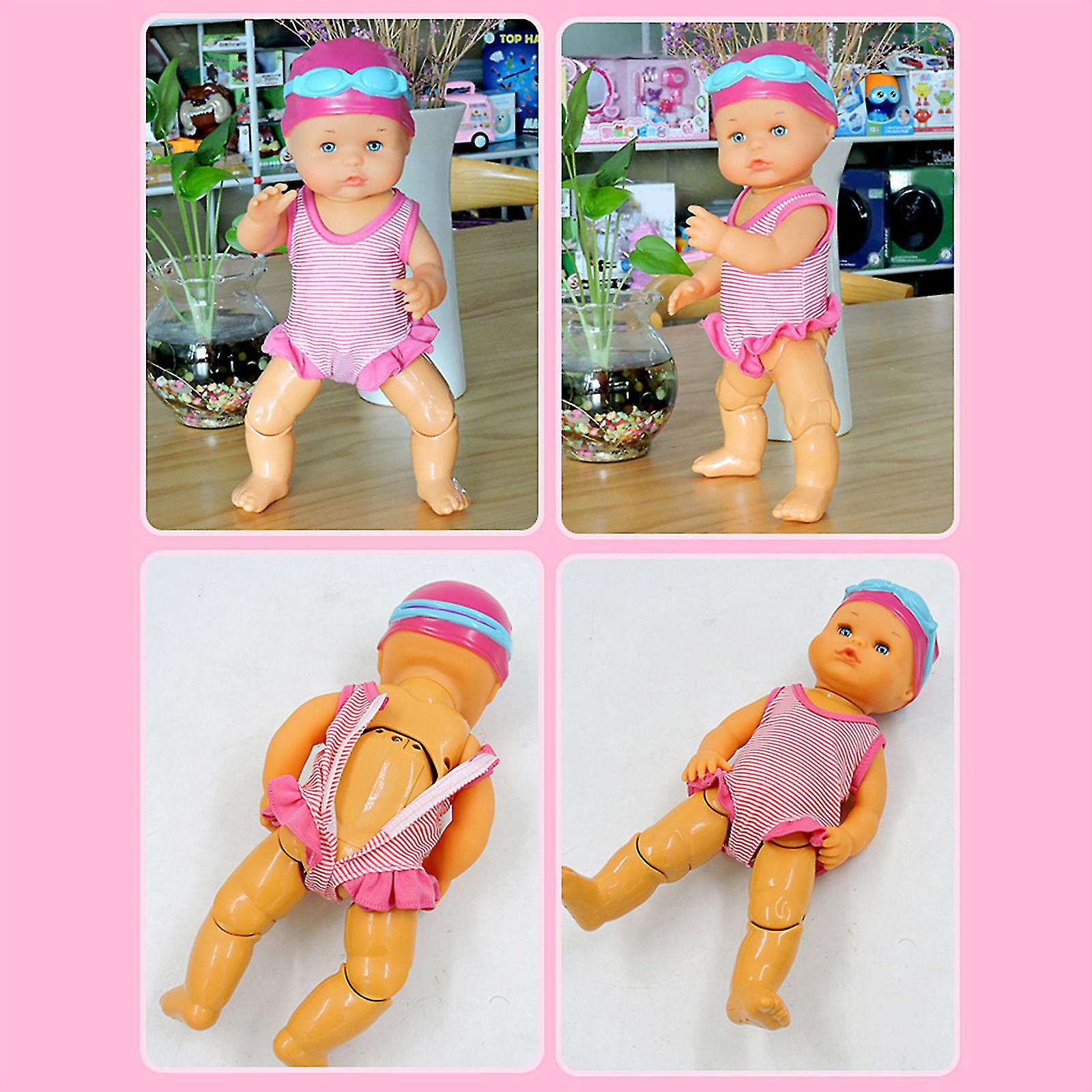 Baby Swimming Doll Waterproof Education Smart Electric Dolls Joint Movable Swim Dolls Infant Toys