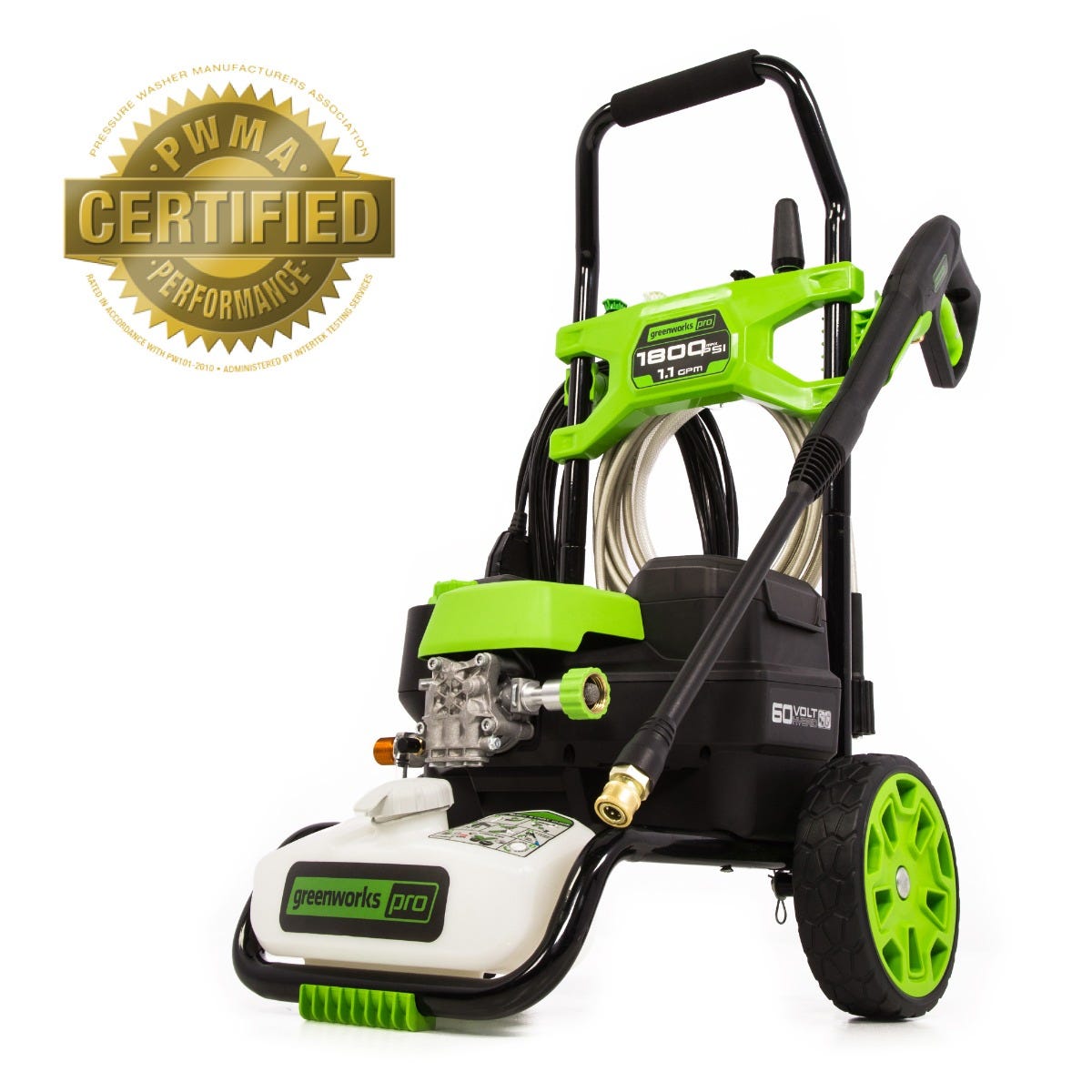 60V Hybrid 1800-PSI 1.1 GPM Electric Pressure Washer | Greenworks Tools