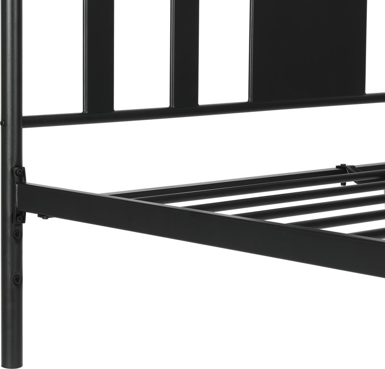 DHP Langham Metal Platform Bed with Adjustable Height， Queen， Black