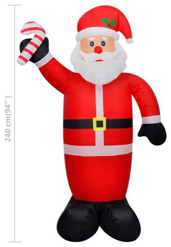 vidaXL Christmas Inflatable Santa Claus Outdoor Blow up Santa Decor for Garden   Christmas Ornaments   by vidaXL LLC  Houzz