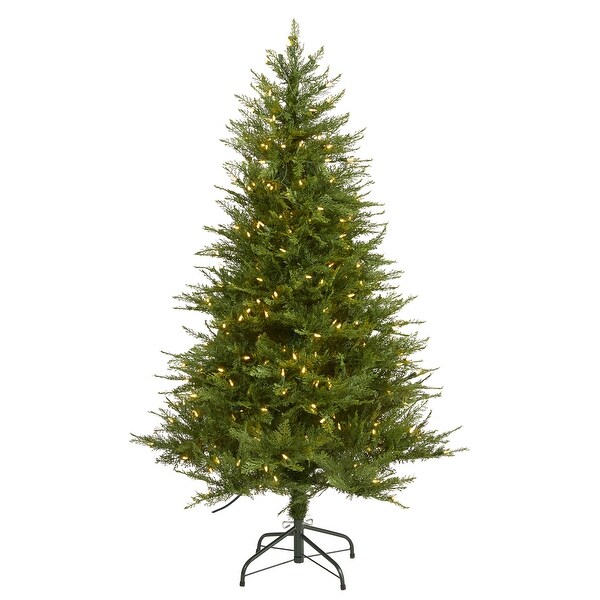 5' Wisconsin Fir Xmas Tree with 250 LED Lights and 578 Tips