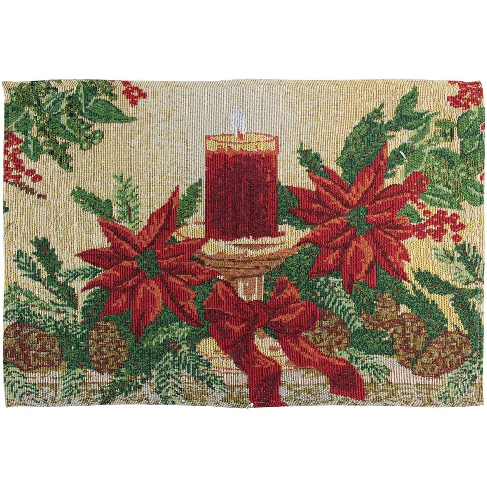 Violet Linen Seasonal Xmas Christmas Holiday Tapestry Pattern  13\