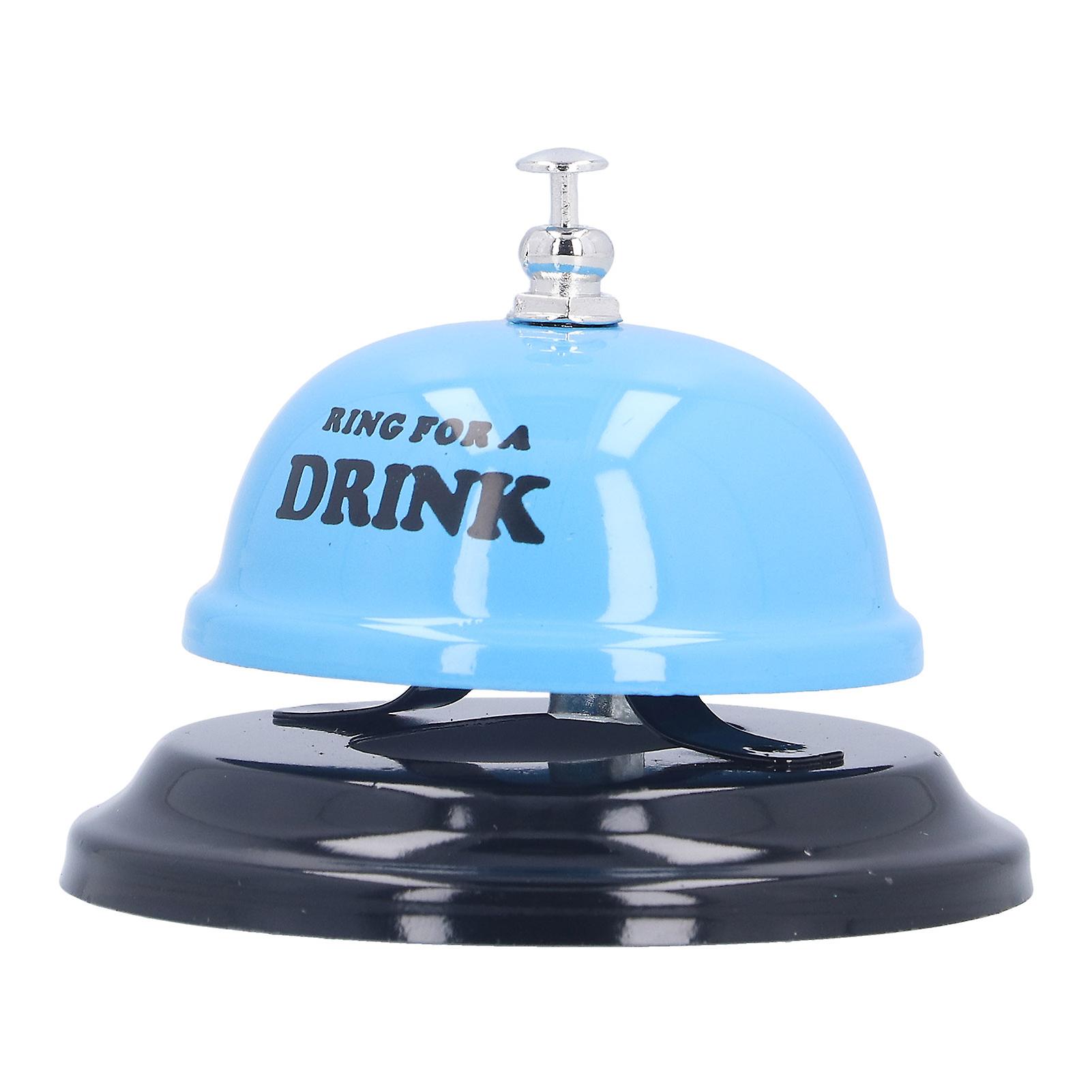 Restaurant Call Bell with Anti Slip Base Manual Meeting Bar Service Bell for Dinner School(Blue )