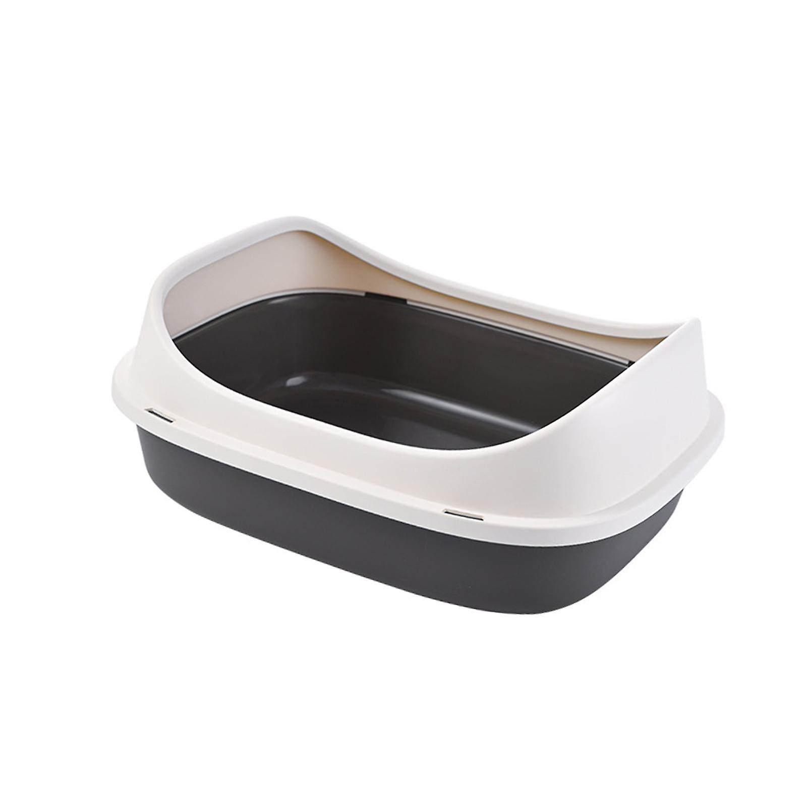 Open Top Cat Litter Box Litter Pan For Rabbit Hamsters Small Medium Cats M