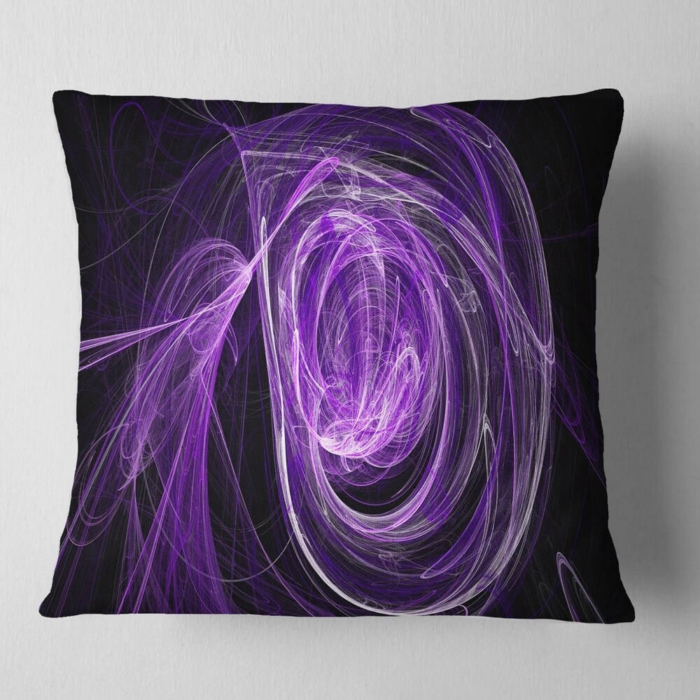 Designart 'Purple Ball of Yarn' Abstract Throw Pillow