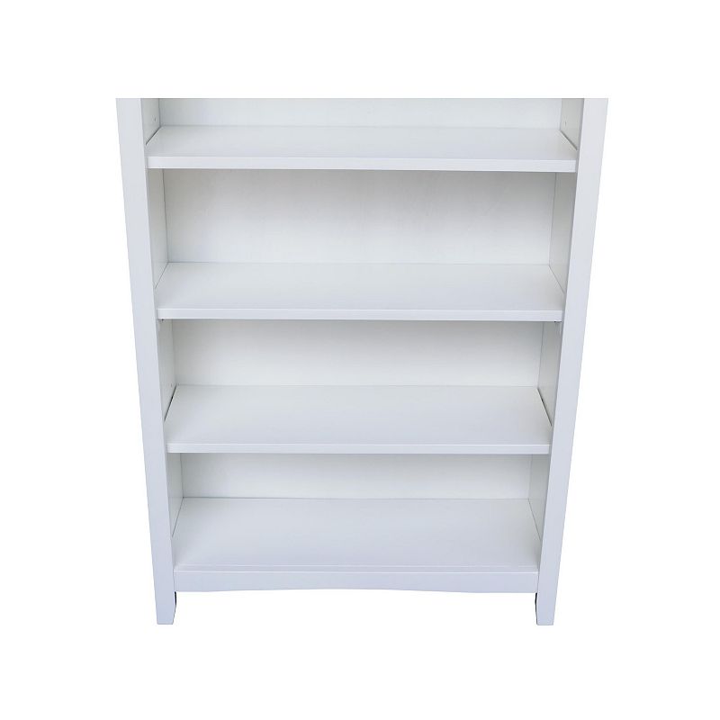 International Concepts Shaker White 4-Shelf Bookcase