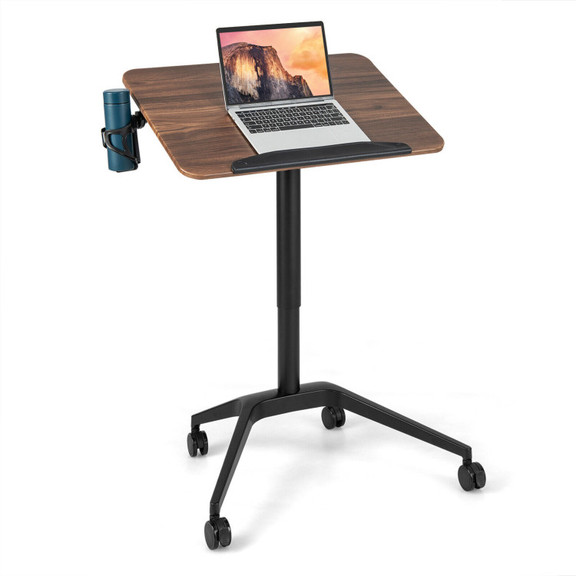 Costway 91845362 Pneumatic Standing Desk with Anti...