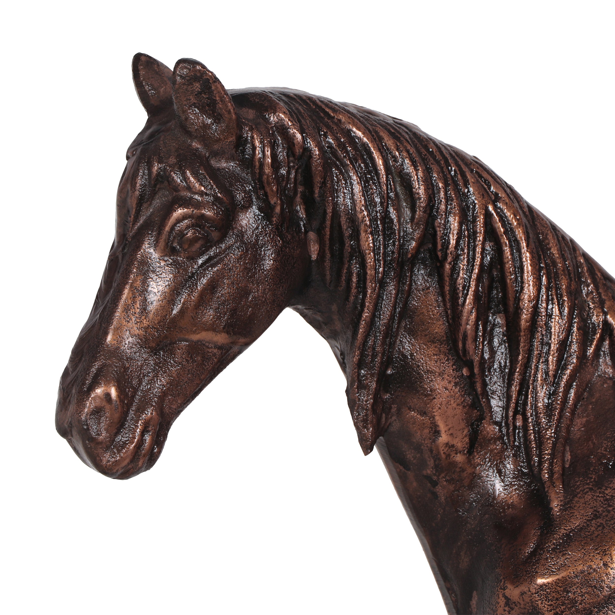 Jodi Handmade Aluminum Horse Decor, Antique Copper