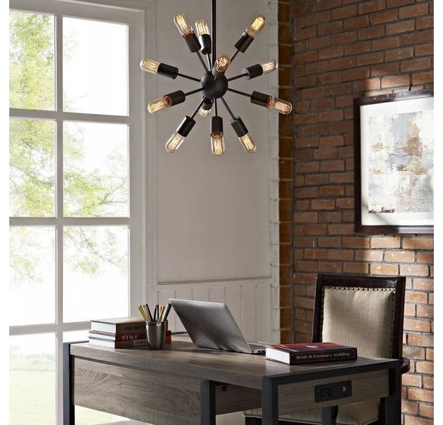 X 22 quot X 7 quot Herrick Edison Light Pendant Black Warehouse Of 