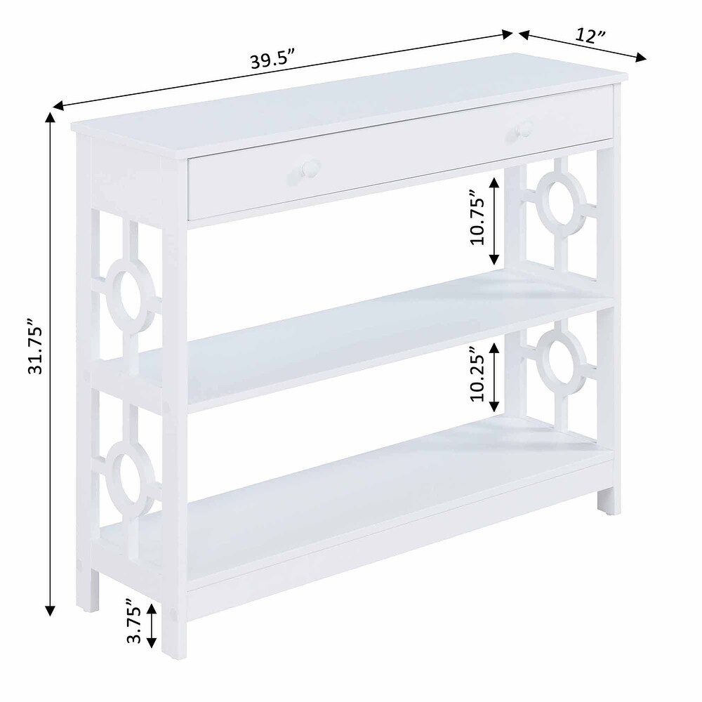 Convenience Concepts Ring 1 Drawer Console Table with Shelves