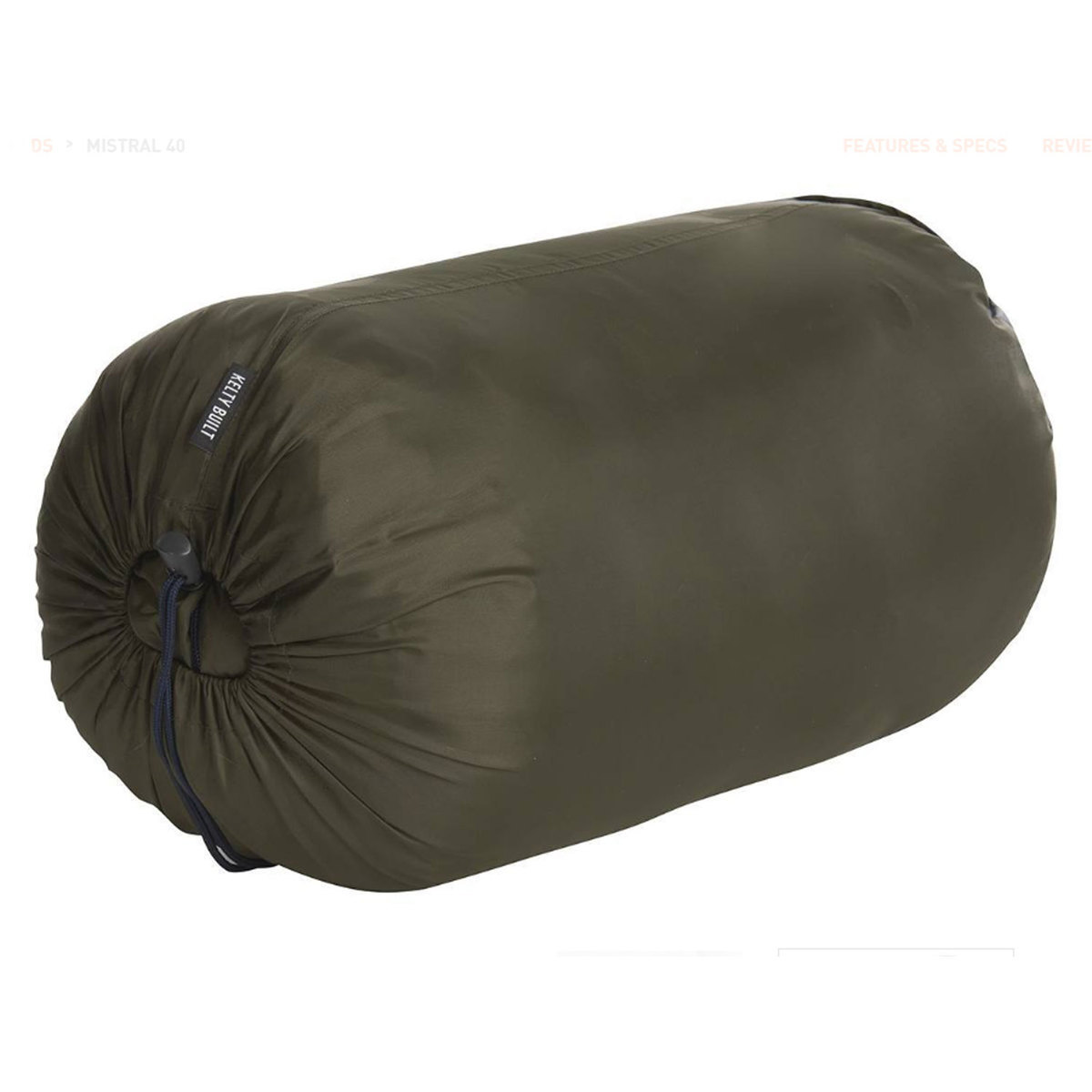 Kelty Mistral 40 Degree Long Mummy Sleeping Bag  Green