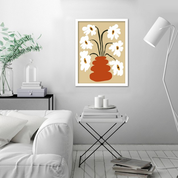 Americanflat Boho Botanical Wall Art Room Decor Six Together Flower Pot By Miho Art Studio