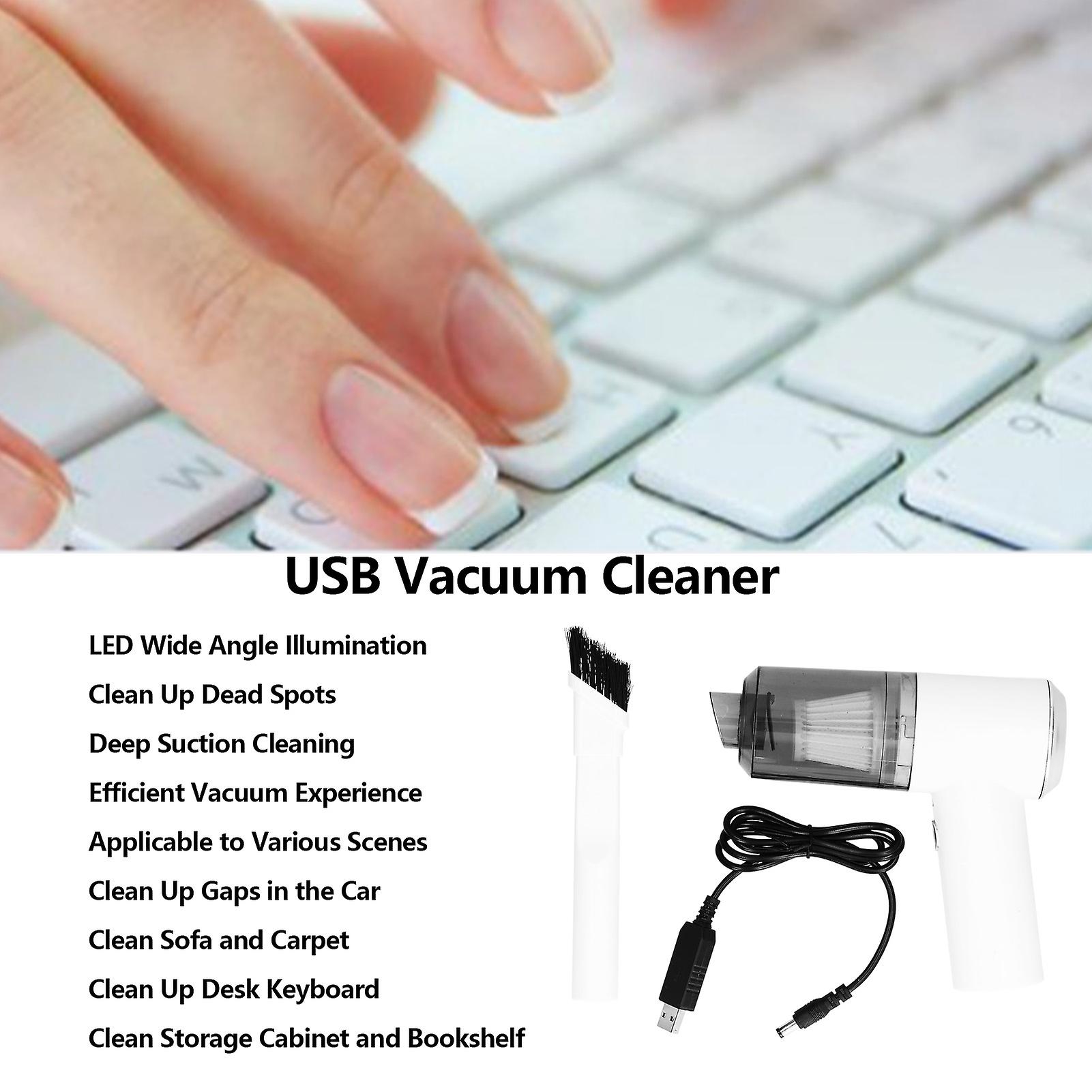 Car Vacuum Cleaner Handheld 6000pa Wet Dry Dual Use Led Usb Charging For Home Office