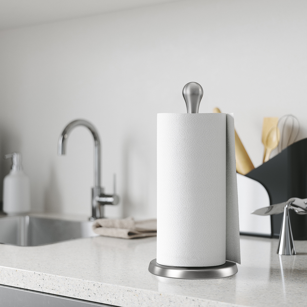 Umbra Nickel Tug Paper Towel Holder