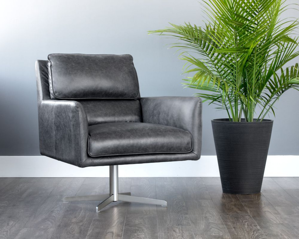 Sunpan 5West Easton Swivel Chair   Contemporary   Armchairs And Accent Chairs   by Unlimited Furniture Group  Houzz