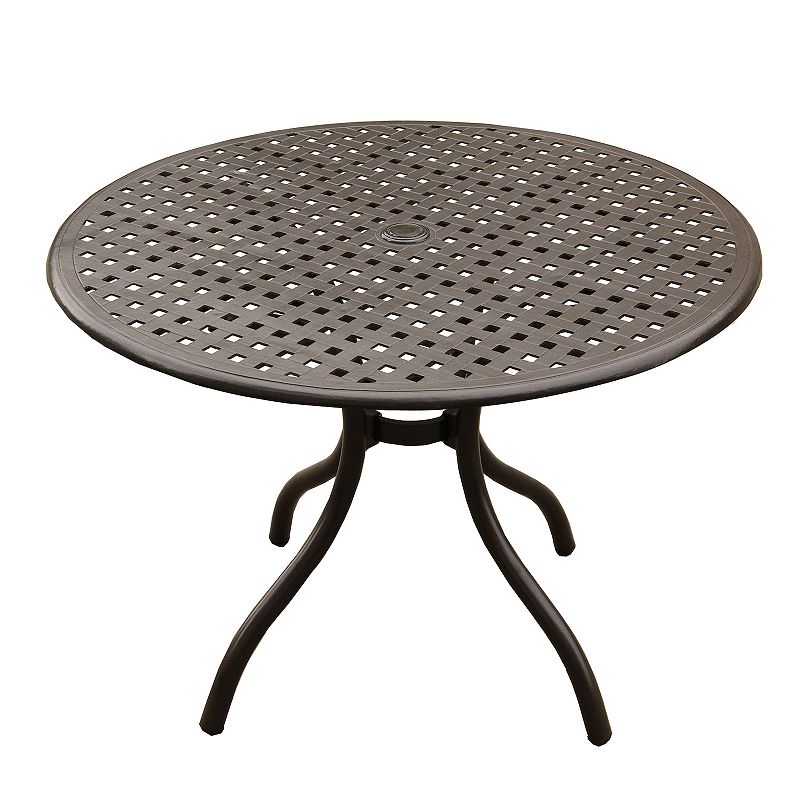 Oakland Living Outdoor Mesh Round Patio Dining Table