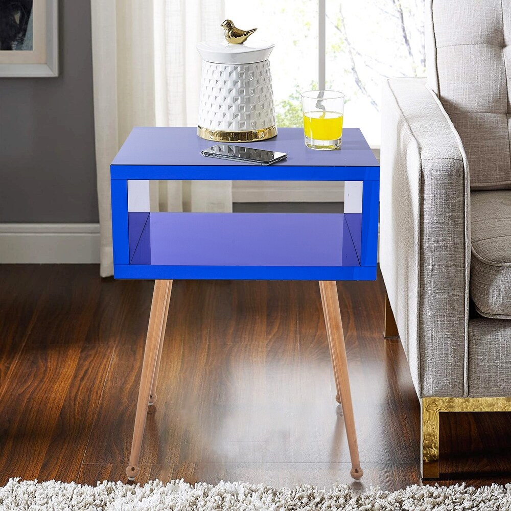 Mirror Nightstand End Table