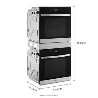 Whirlpool 24 in. Double Electric Wall Oven in Fingerprint Resistant Stainless Steel WOD52ES4MZ