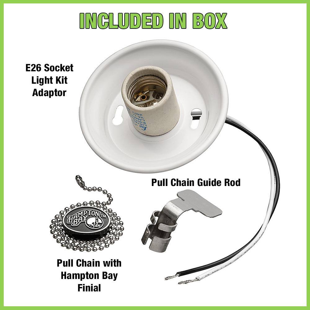 Hampton Bay 11 in. Warm and Bright White Light Universal LED Ceiling Fan Light Kit 53701101