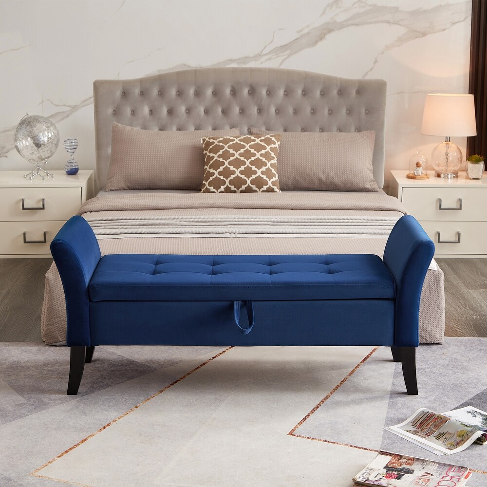 AUKFA Armed Storage Bench for Bedroom Entryway Living Room