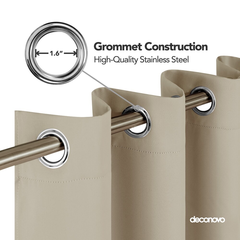 Deconovo Silver Coating Curtain Panel Pair(2 Panel)