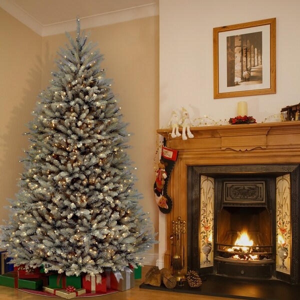 National Tree Company 7.5 ft. Dunhill Blue Fir Tree with Clear Lights