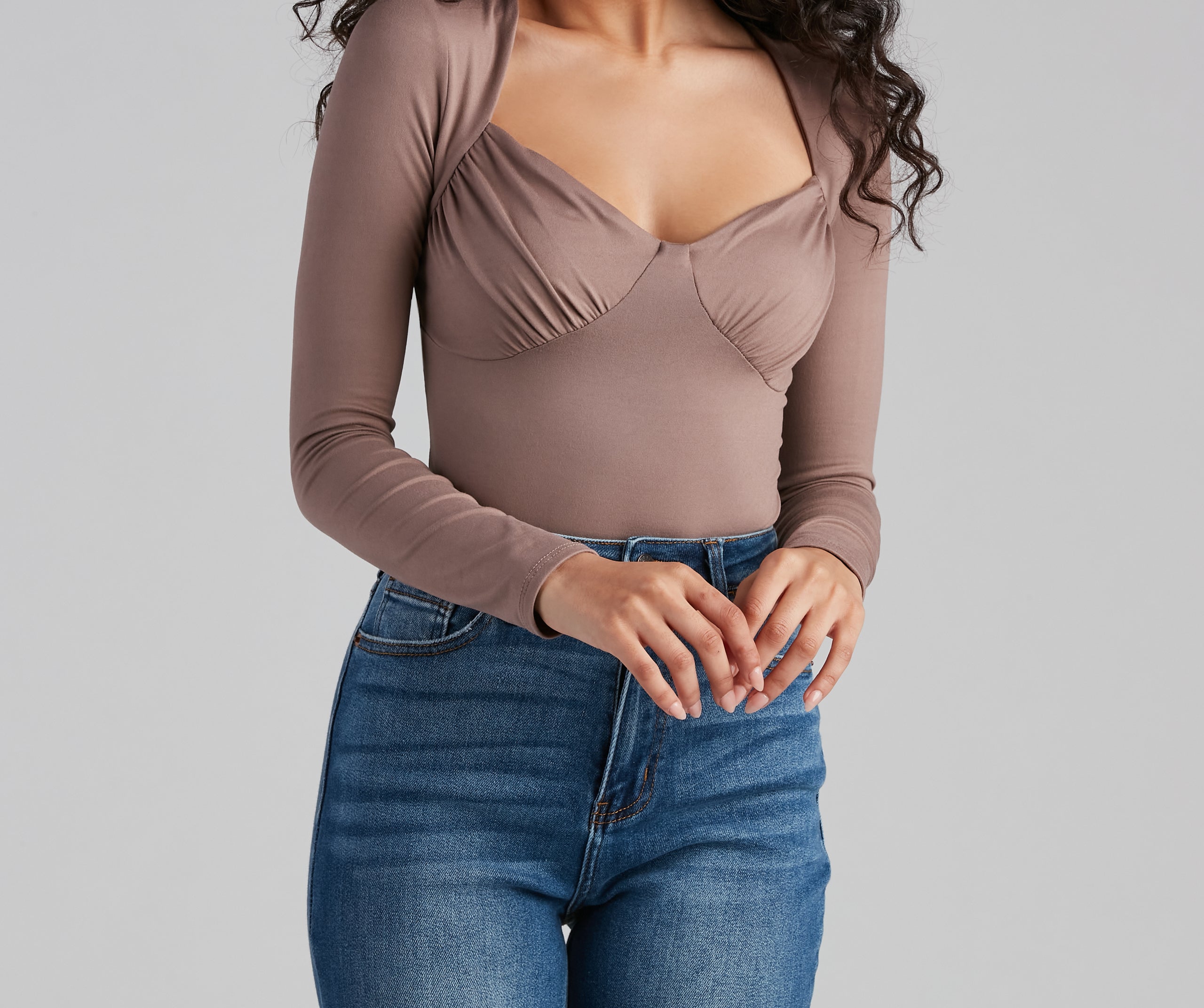 Simple And Chic Sweetheart Bodysuit