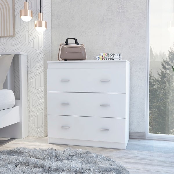 Classic Style 3-Drawers Dresser Chests for Bedroom， Superior Top， Modern Storage Dressers Organizer for Living Room， Hallway - - 37828122