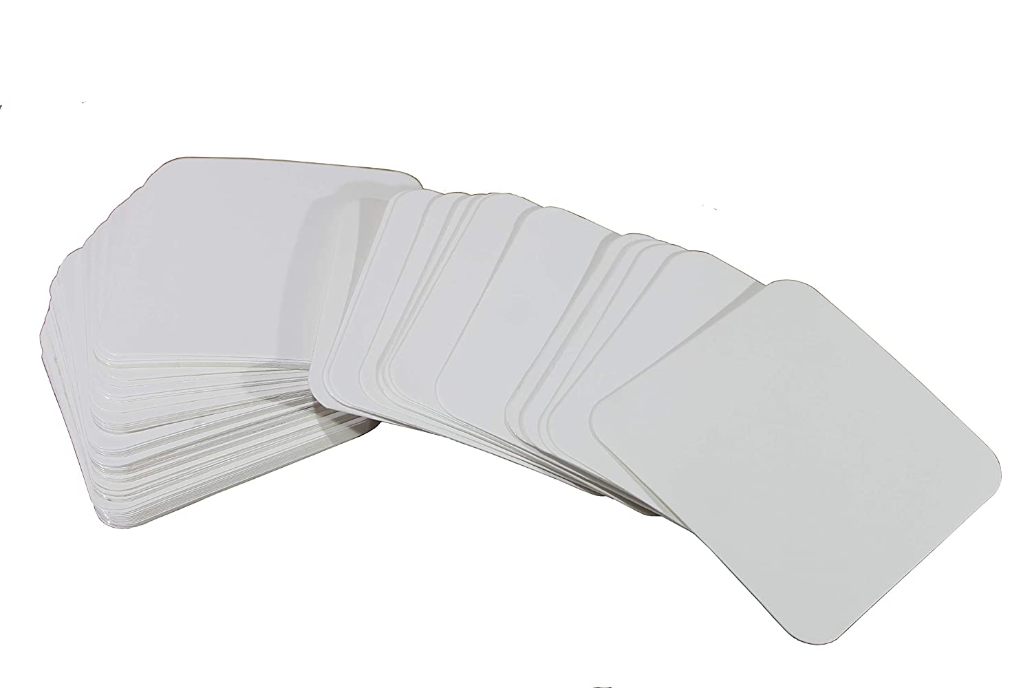 eSplanade Disposable Coasters Plain Square - Made with Thick Paper (Set of 100) - Use and Throw Reversible Coasters - Perfect for Bar， Hotel， Restaurant and Parties