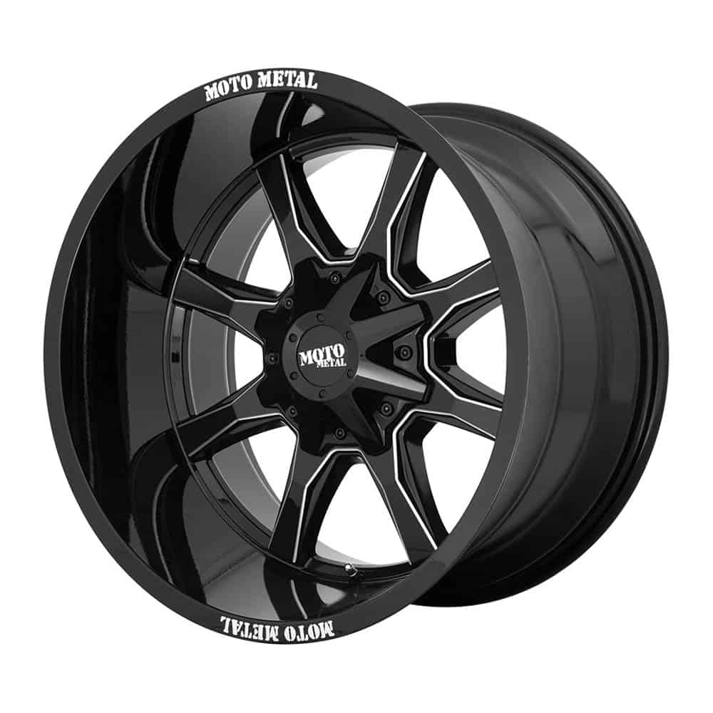 Moto Metal MO970 MO970 20X9 8X170 G-BLK MILL SPK 18MM