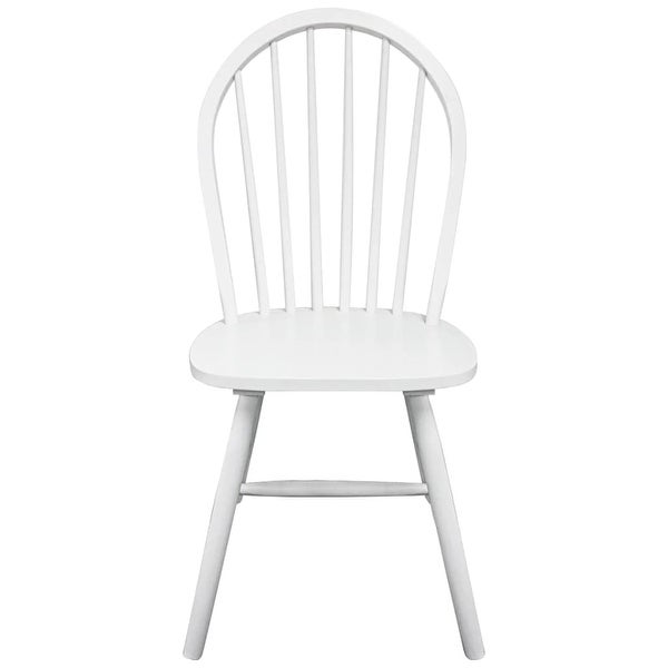 2/4/6 pcs Wooden Dining Chairs Round White - 18.3