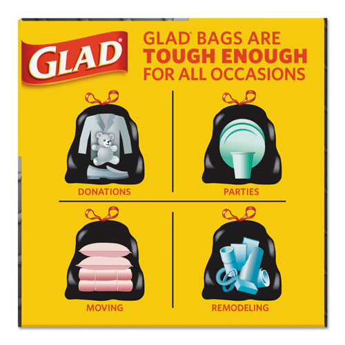 Clorox Glad Drawstring Large Trash Bags | 30 gal， 1.05 mil， 30