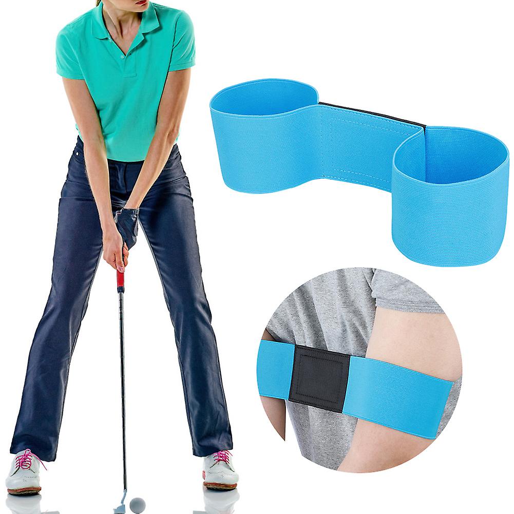 Sport Golf Arm Movement Correct Belt Swing Posture Correction Belts Practicing Guide Alignment Trainer Blue